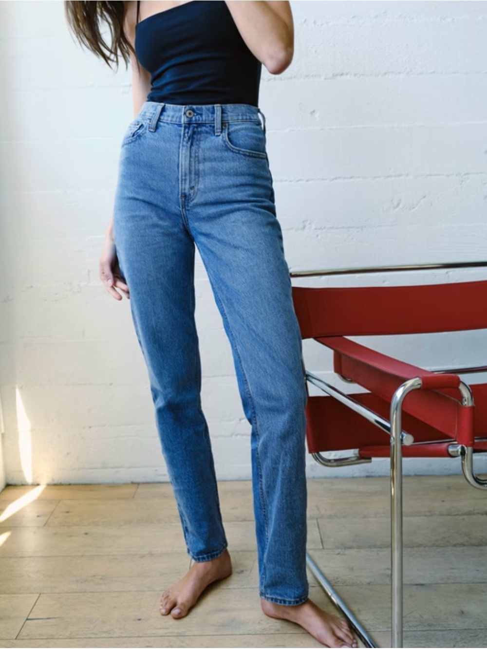 Abercrombie & Fitch Women's size 30 curvy Straight Leg Jeans high rise